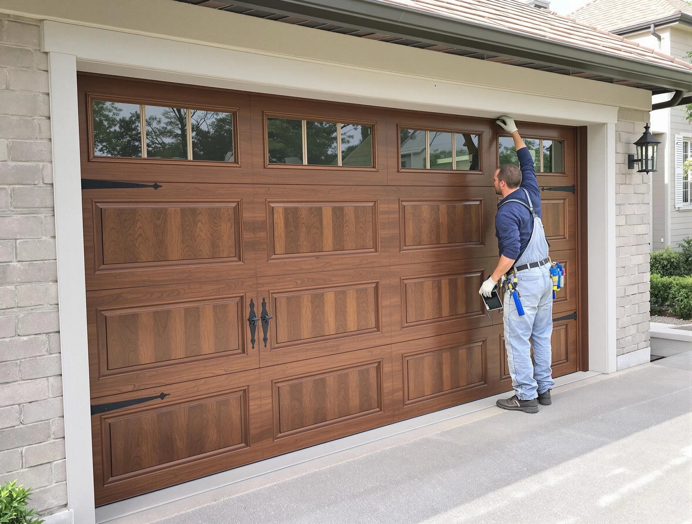 Custom garage door showcase by Meadowbrook Garage Door Repair in Meadowbrook