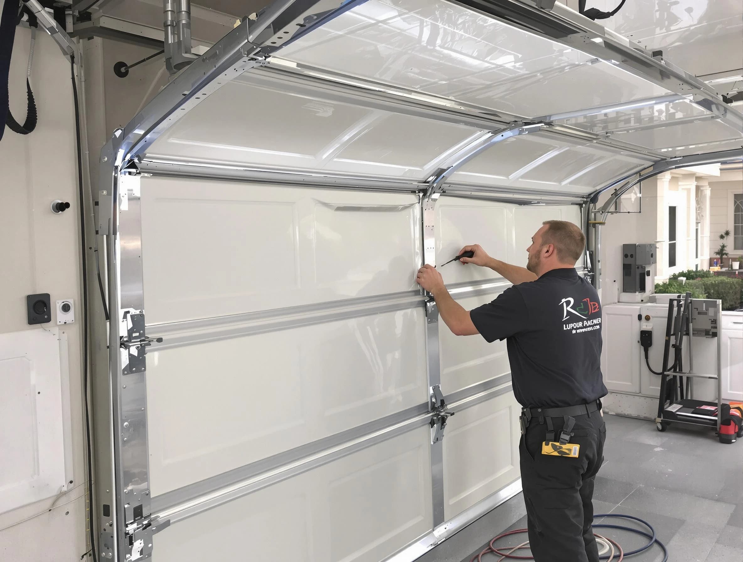 Meadowbrook Garage Door Repair professional performing panel repair in Meadowbrook