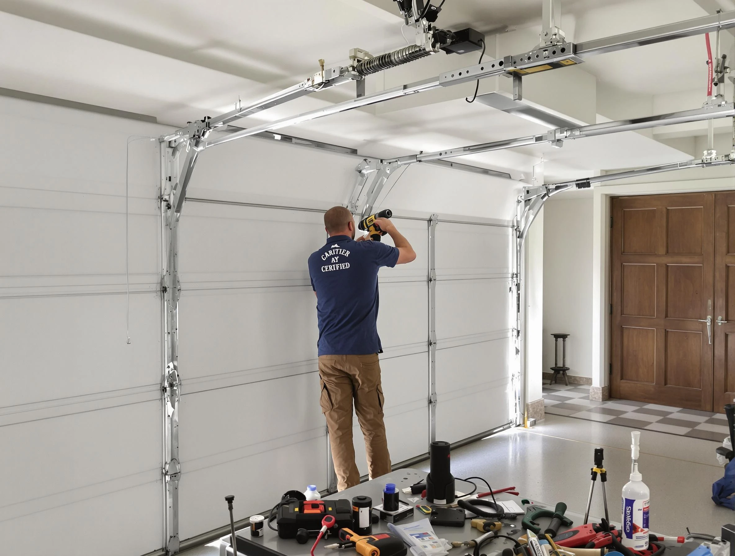 Meadowbrook Garage Door Repair certified technician performing precision garage door repair in Meadowbrook