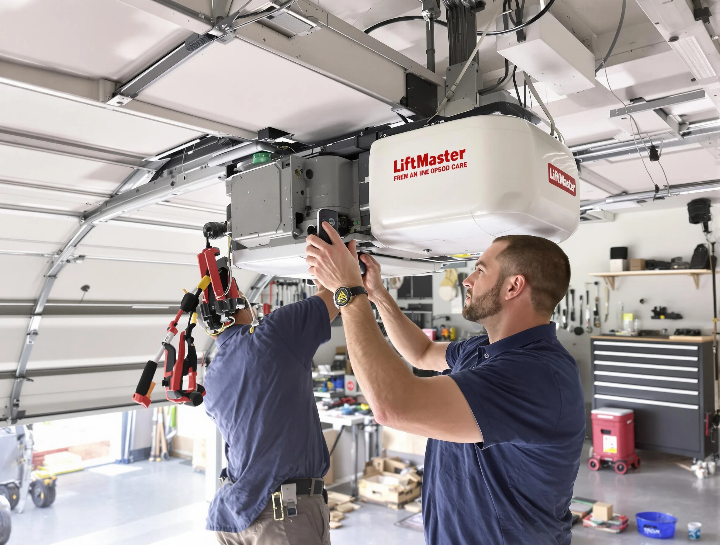 Meadowbrook Garage Door Repair technician performing advanced diagnostics on garage opener in Meadowbrook