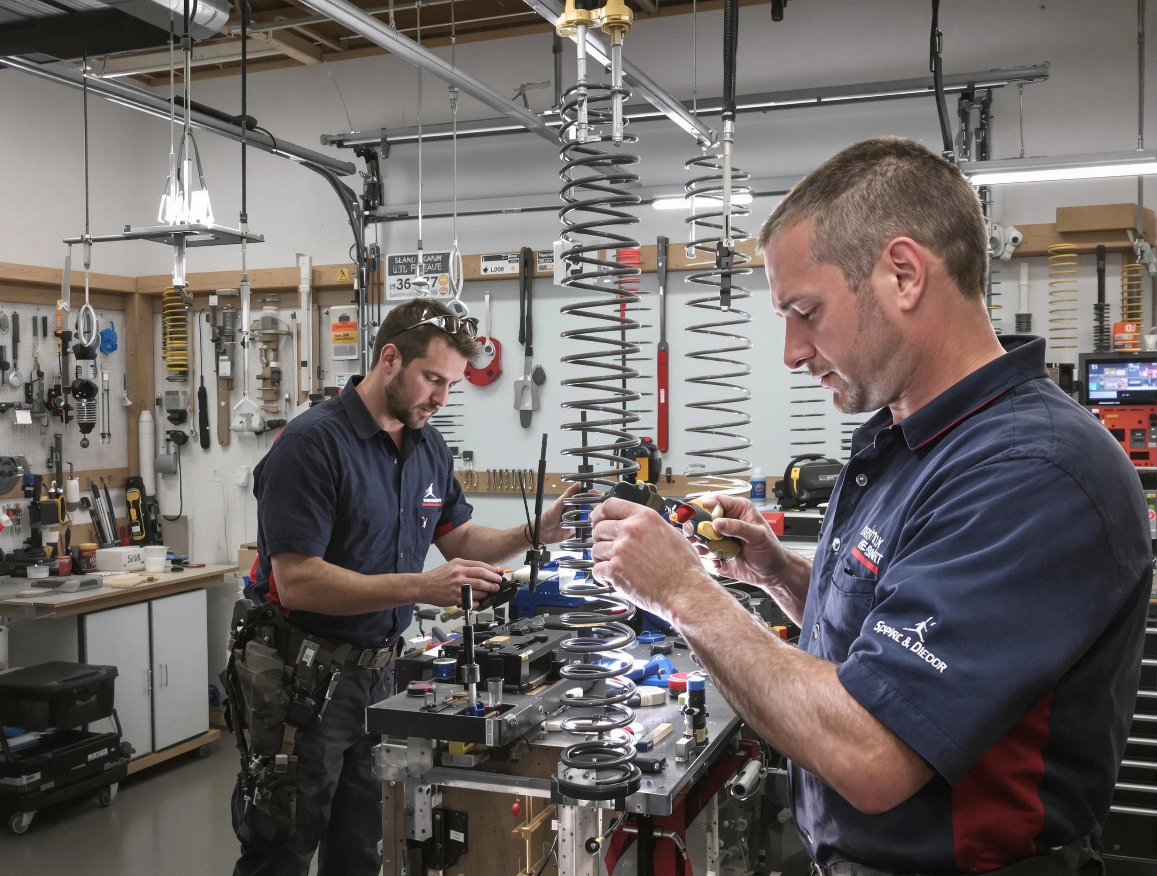 Garage door spring repair service by Meadowbrook Garage Door Repair in Meadowbrook